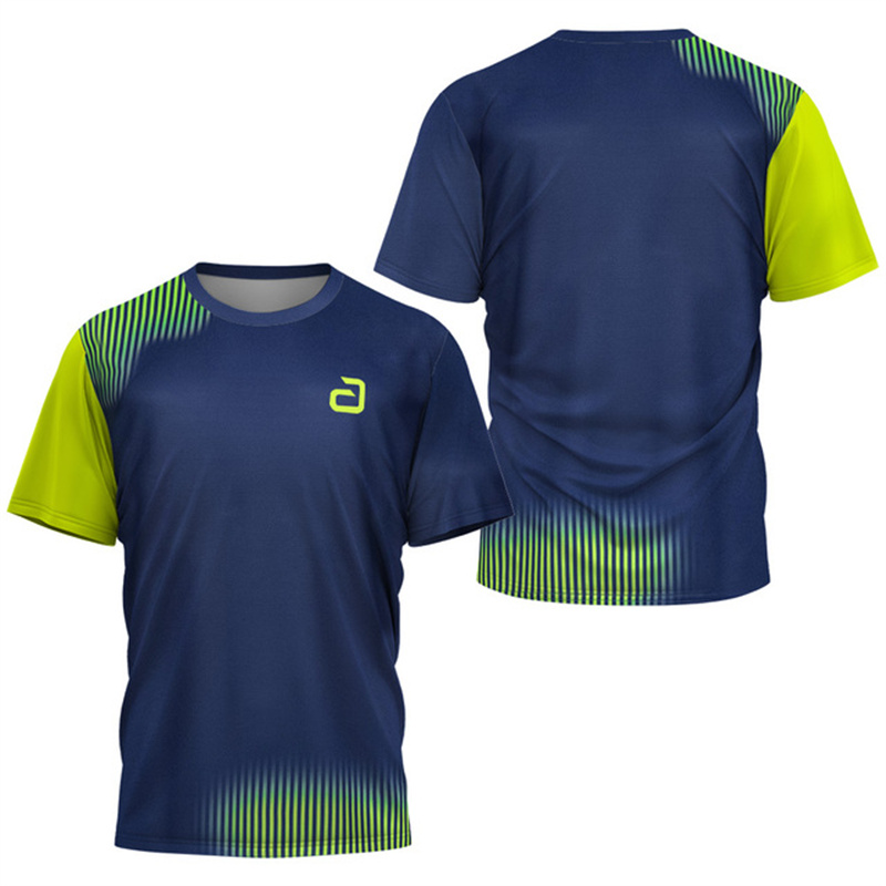 Badminton Center - Men Table Tennis T-Shirt Undercurrent Pattern
