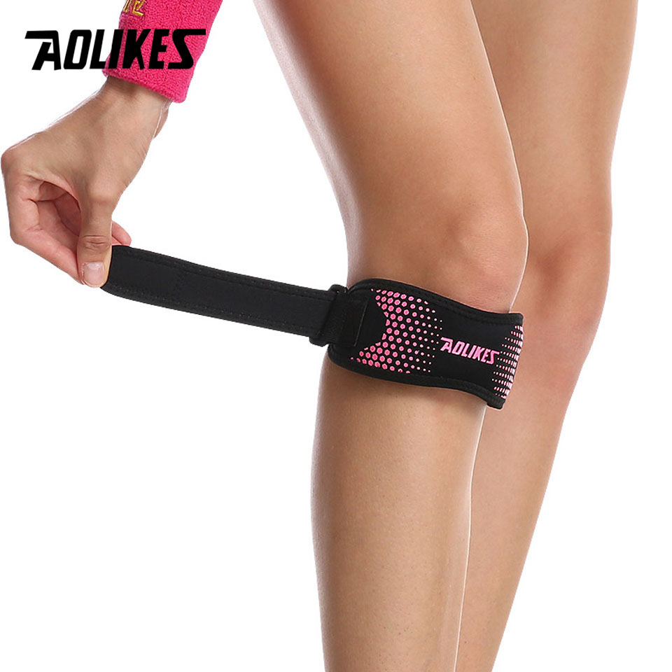 AOLIKES 1PCS Adjustable Knee P - Knee Brace Badminton ulasan dan harga