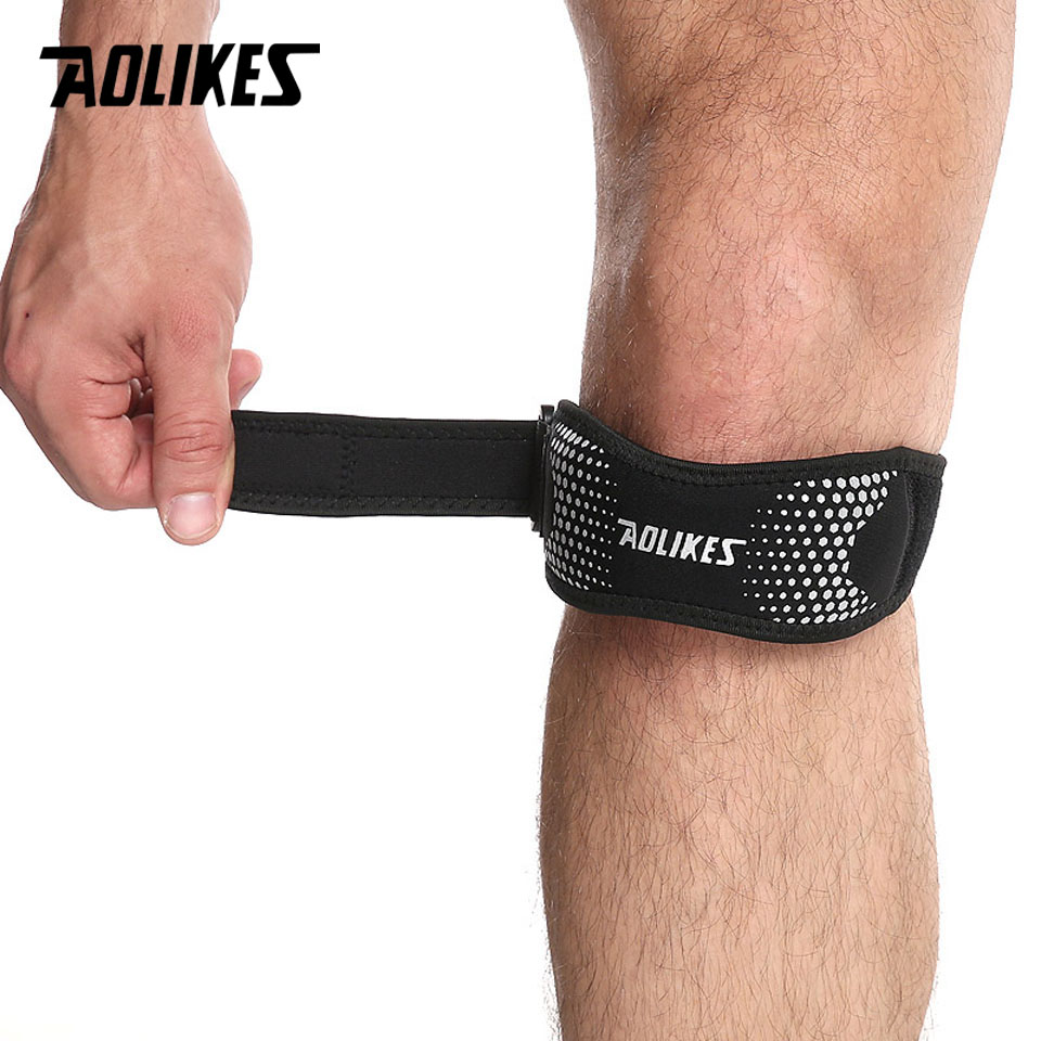 AOLIKES 1PCS Adjustable Knee P - Knee Brace Badminton ulasan dan harga