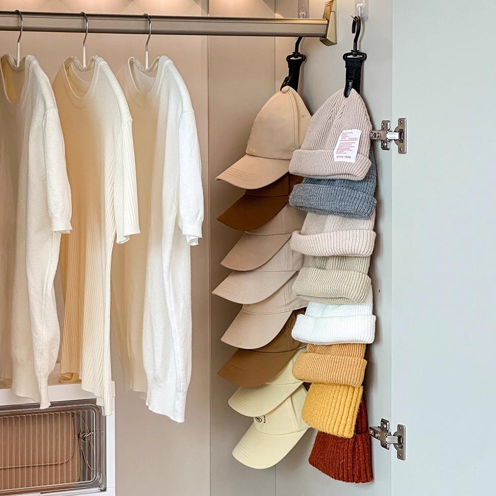 Wardrobe Hat Rack Hanging Rope - String Tension Clip ulasan dan harga