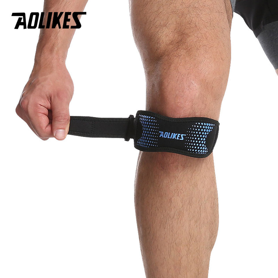 AOLIKES 1PCS Adjustable Knee P - Knee Brace Badminton ulasan dan harga
